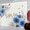 Blue and Copper Watercolor Floral Card