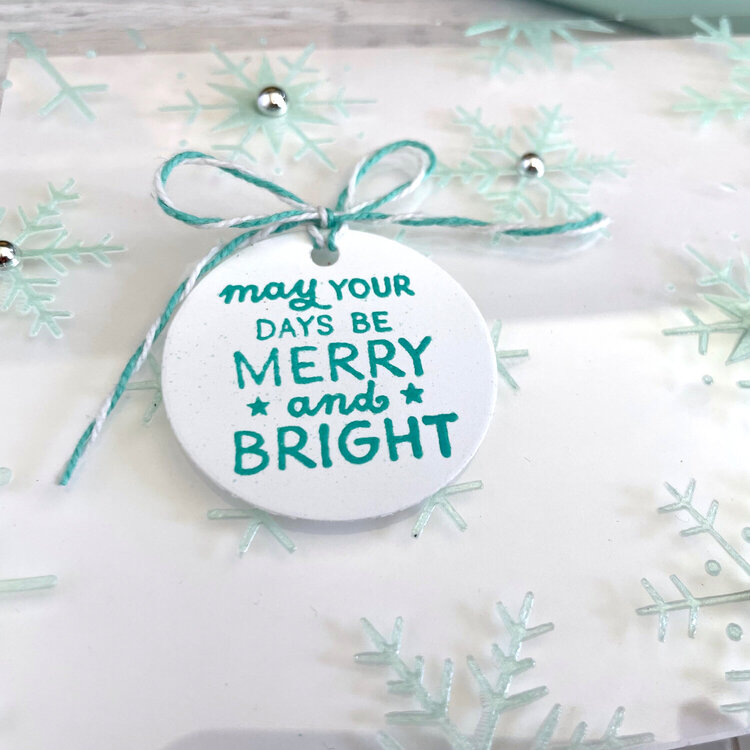 Merry and Bright Stenciled Acetate Card