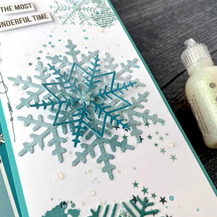 Wonderful Time Snowflake Christmas Card