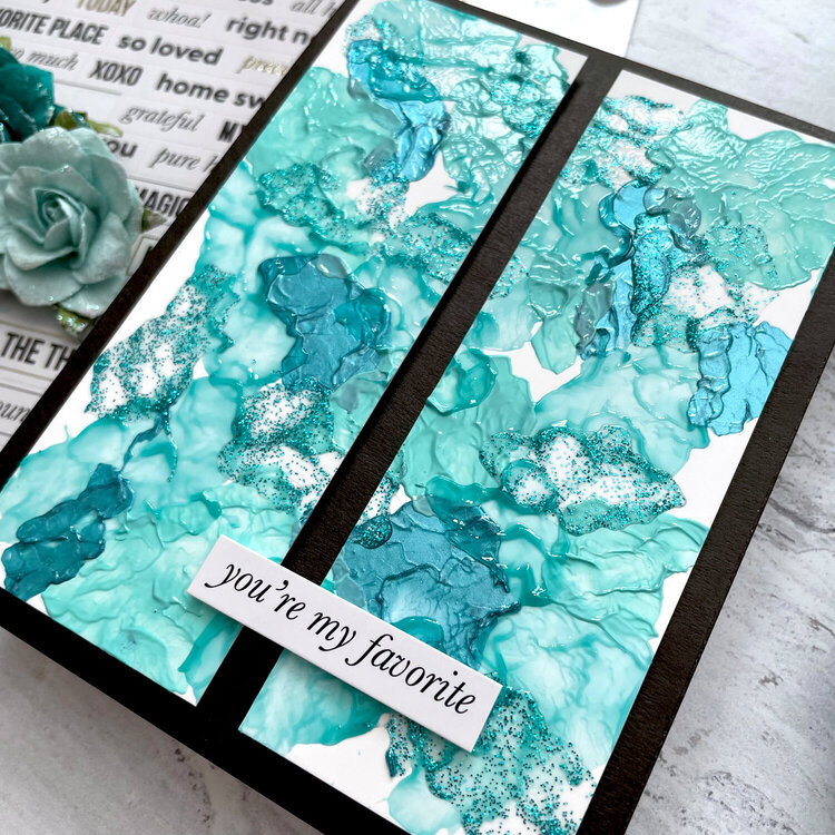 Favorite: Alcohol Ink Dupe with Pops of Color