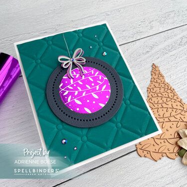 Swirling Ornament Christmas Card