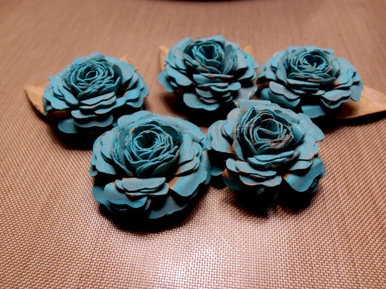 Tattered Teal Roses
