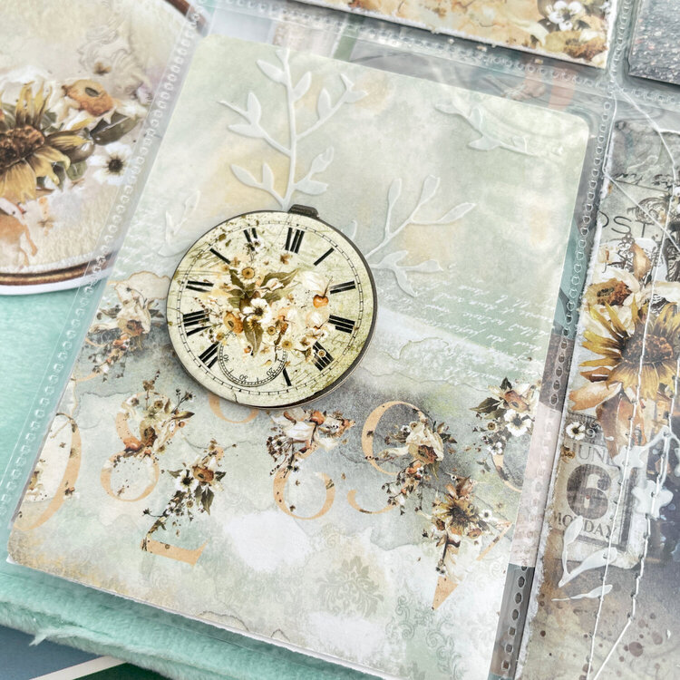 Shabby Chic Pocket Page Album with Mixed Media Touches