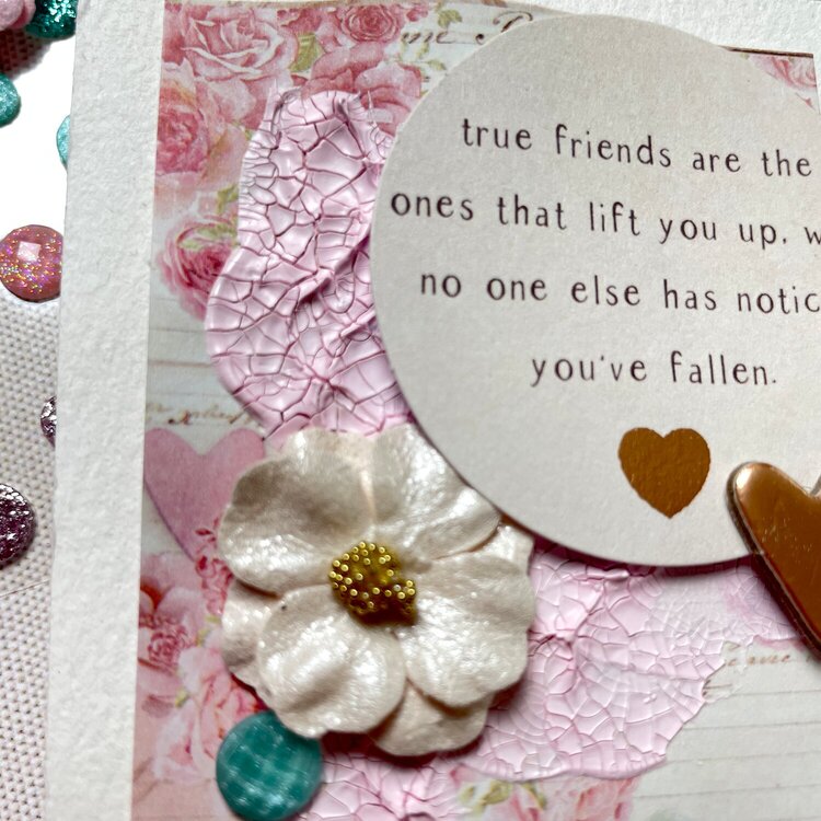 True Friend (ATC with Tinted Crackle Paste)