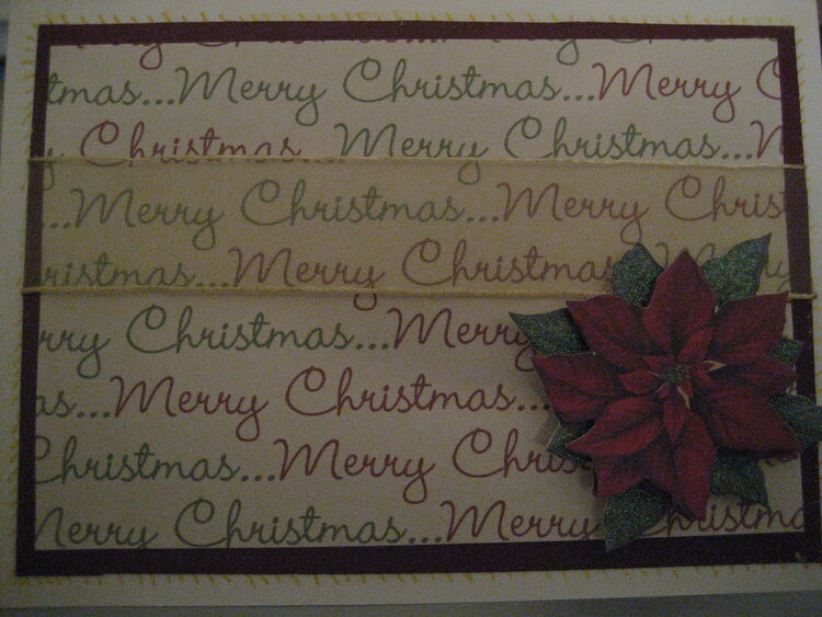Ponsettia Christmas Card