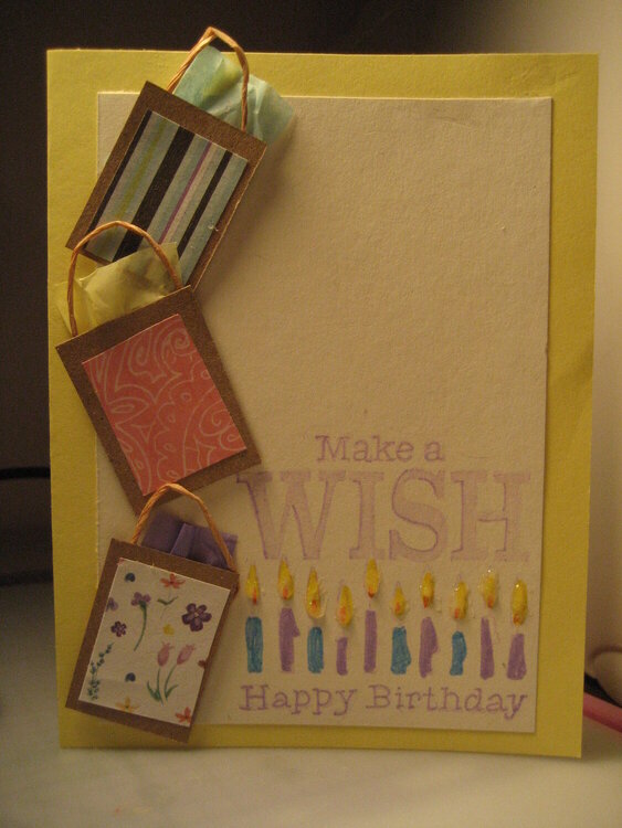 Gift bag birthday card