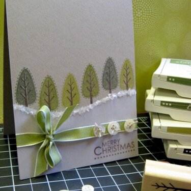 Simple Trendy Trees Christmas Card