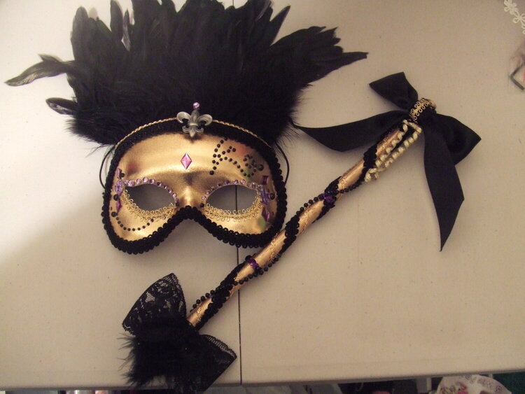 Mardi Gras Mask and Dowel
