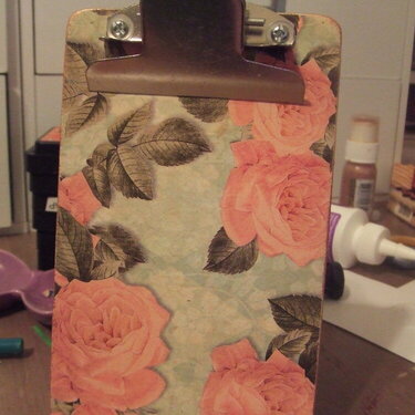 Altered Wooden Clip Board