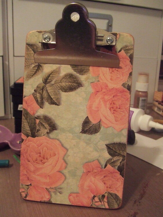 Altered Wooden Clip Board