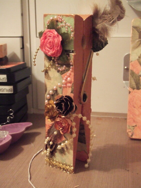 Altered Wooden Clothes Pin