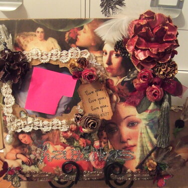 Altered Canvas &amp; My Handmade Paper Flowers!