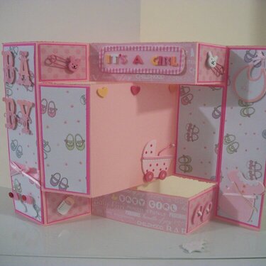 its a girl tri-fold card