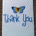 Simple butterfly thank you card