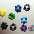 Melted perler bead flowers