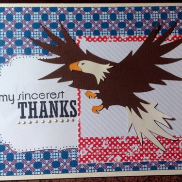 Military thank you card