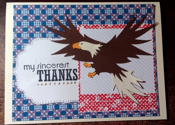 Military thank you card