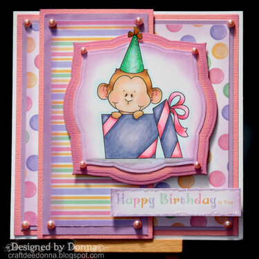 Cheeky Monkey birthday card
