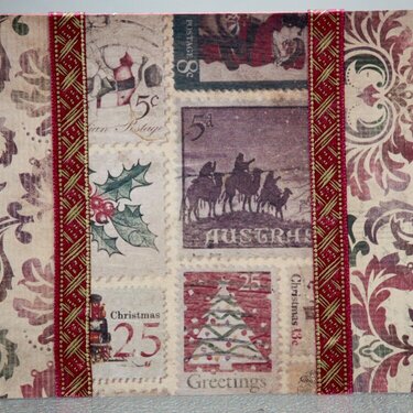 Aussie stamps and damask Christmas