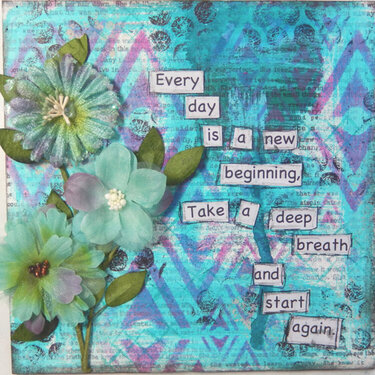 Every Day...6x6 mixed media piece