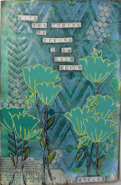 I am Calm...Art journal page