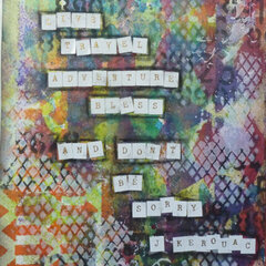 Don't Be Sorry...an art journal page