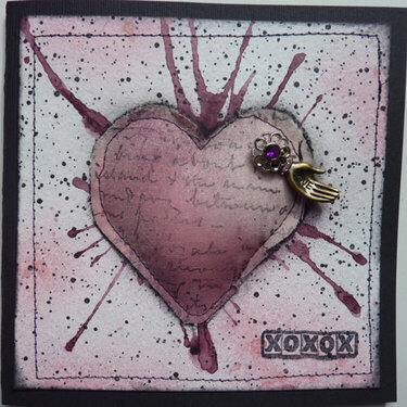 6x6 puffy heart Valentine card
