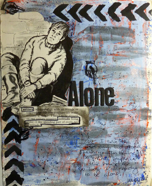 Alone   Art Journal Page