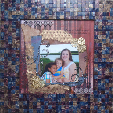 Mosaic frame &amp; my girls