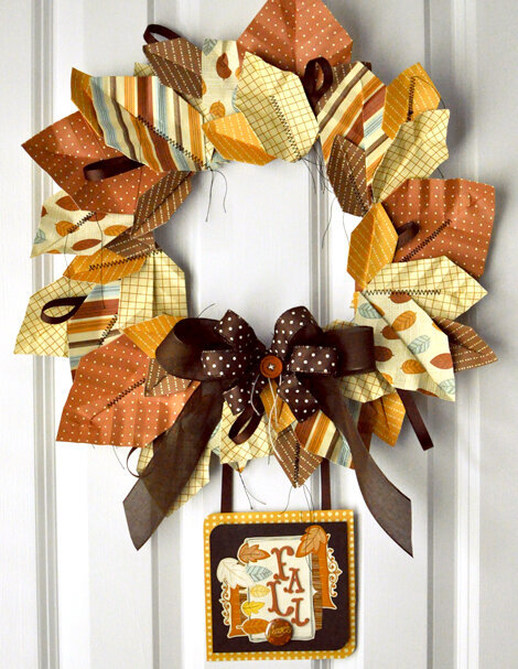 Origami Leaf Wreath &amp; Card *American Crafts*