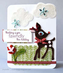 DAY 2 - 12 Days of Christmas Cards - Thinking of You Fawndly . . .
