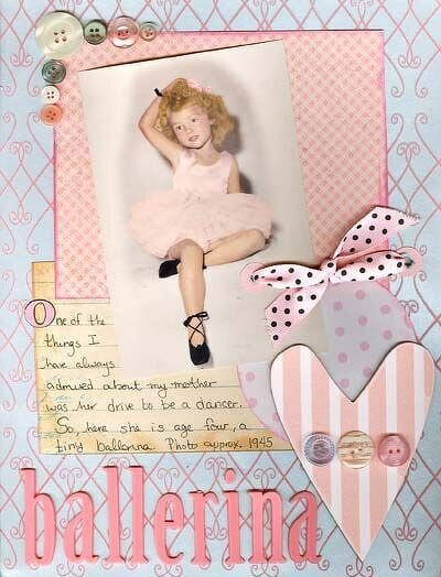 Ballerina ***Heidi Grace flocked Paper New BasicGrey *** 