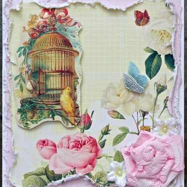 Floral card (C&#039;est Magnifique kit)