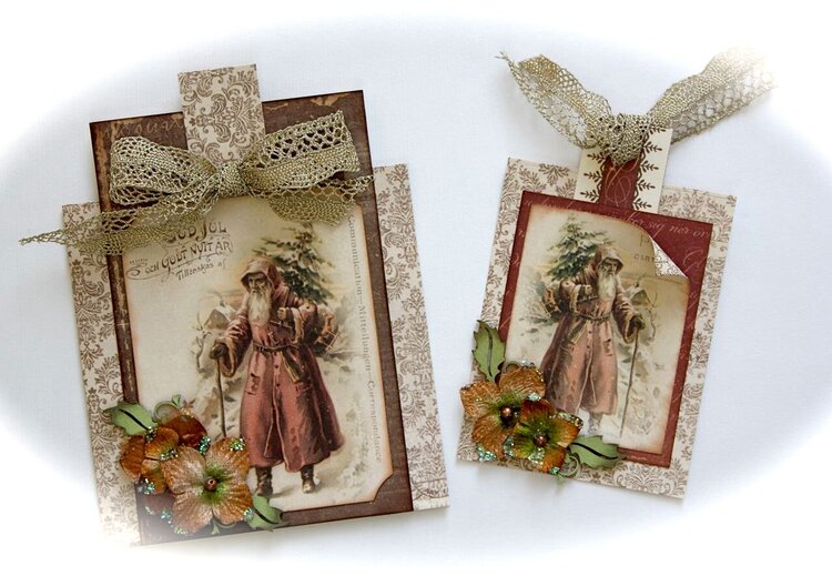 Father Christmas card and tag set *Scrap That! Pion Design &quot;Waiting for Santa&quot; Kit*