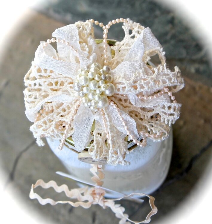 Pearl and Lace Flower Tutorial