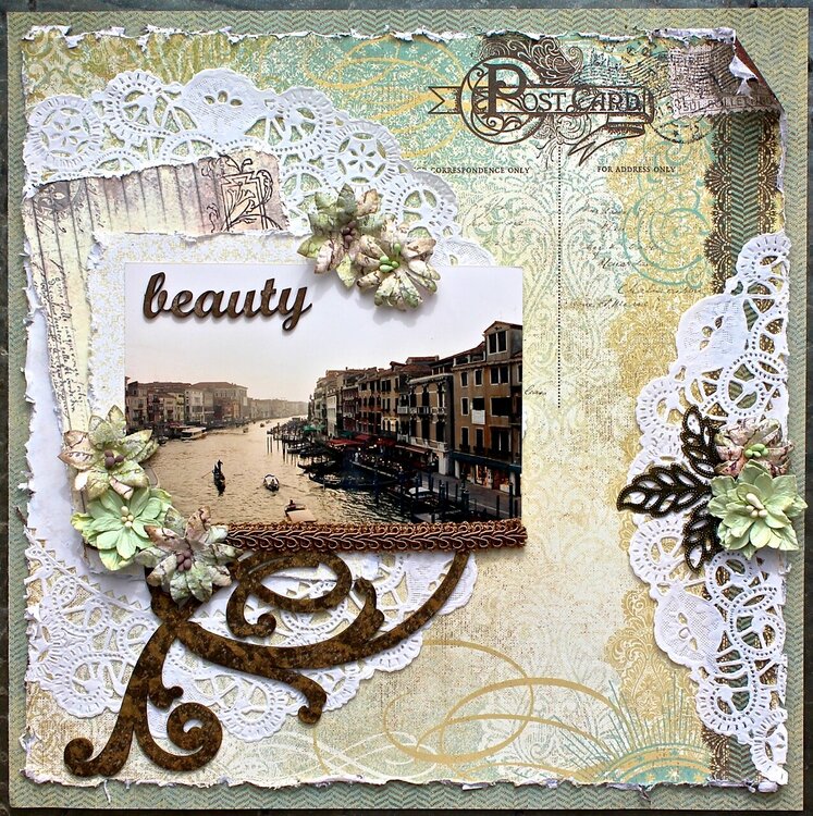 Postcard Beauty (Swirlydoos kit/ Dusty Attic)