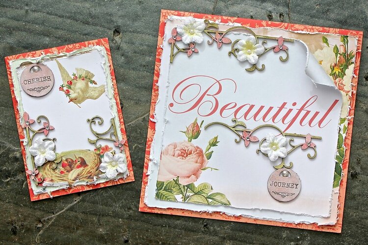 Wedding card/tag set (Dusty Attic Chipboard)