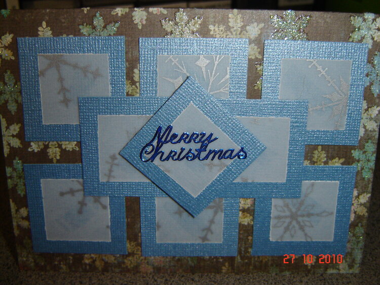 Mosaic Style Snowflake Card