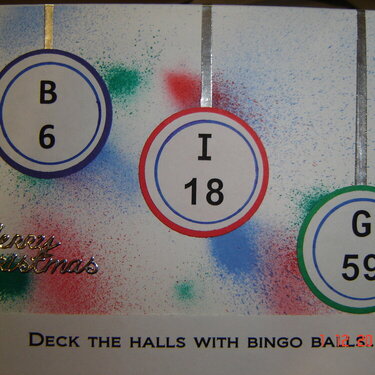 Bingo Balls Xmas Card