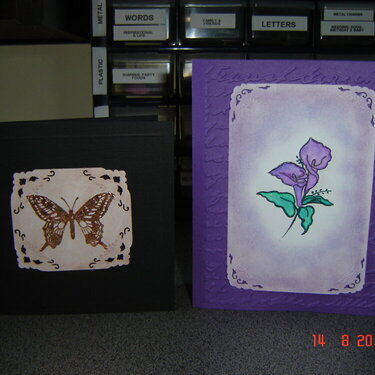 Butterfly and Flower Cards