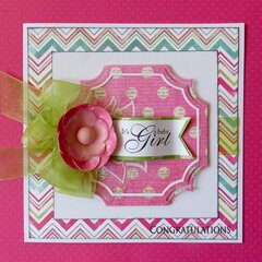 Baby Girl Card by Megan Gourlay