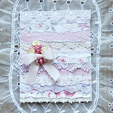 Shabby layered card for Rebecca