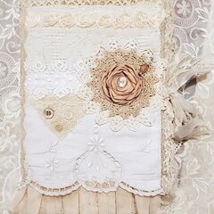 Handmade vintage Fabric/Lace book