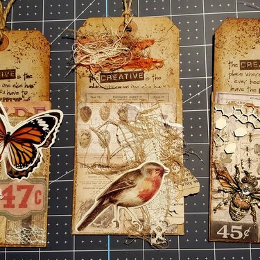 Tim Holtz pockets with tags