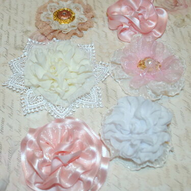 Shabby Chic hand made flowers