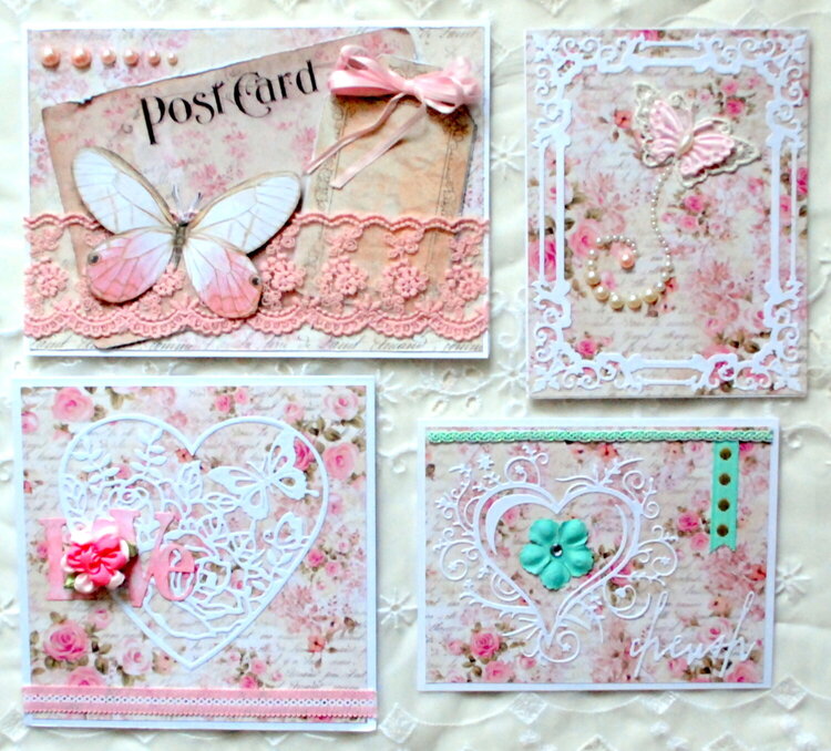 Shabby Chic Vintage Rose cards