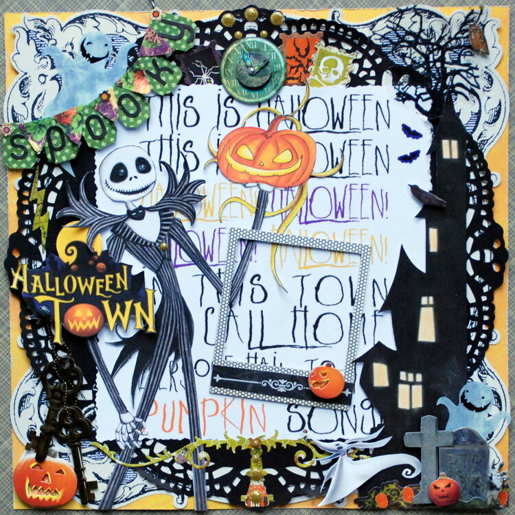 Nightmare Before Christmas &quot;Halloween Town&quot; w/ frame