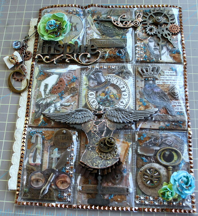 Steampunk Mixed Media  Pocket Letter for Carri