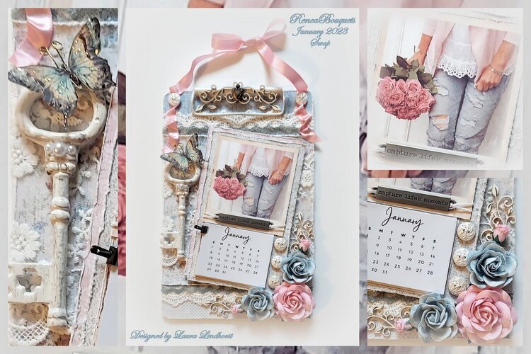 Reneabouquets Jan 2023 Mini Calendar Clipboard