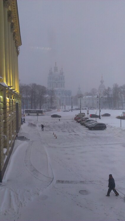 Abnormal cold November in Saint-Petersburg
